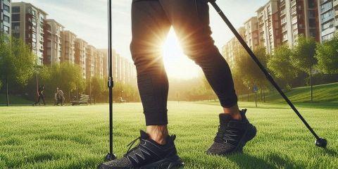 北歐式健走(Nordic Walking)起源於芬蘭,是一種在健走的基礎上,增加特製手杖的運動方式。這種運動形式最早是由芬蘭的越野滑雪運動員在夏季訓練中發明,後來逐漸普及,成為一種獨立的健身運動。因為使用手杖讓手臂額外出力,因此比一般健走消耗更多的熱量,對年長者來說更能減少跌倒風險。